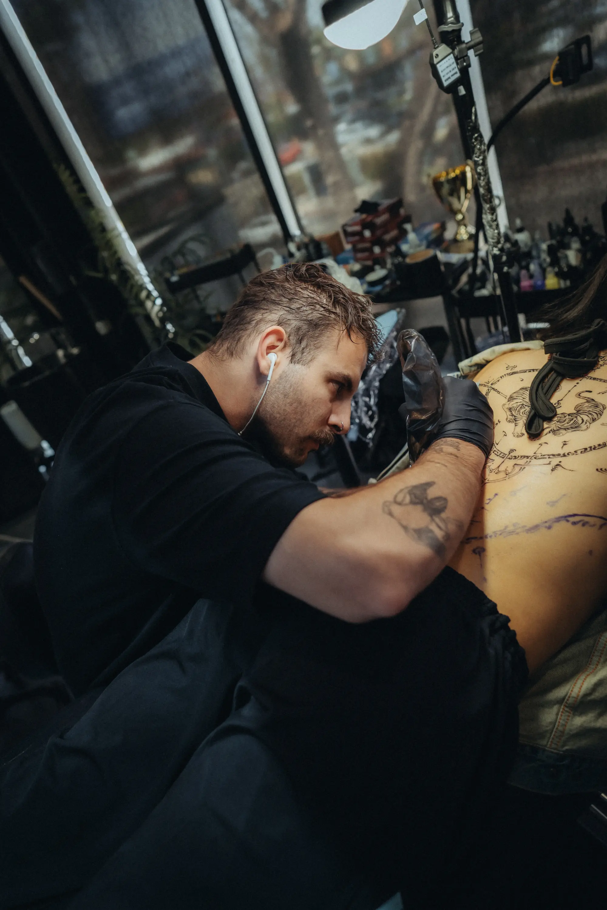 Picture of Diconeme tattooing at Ganga Tattoo Studio Los Angeles