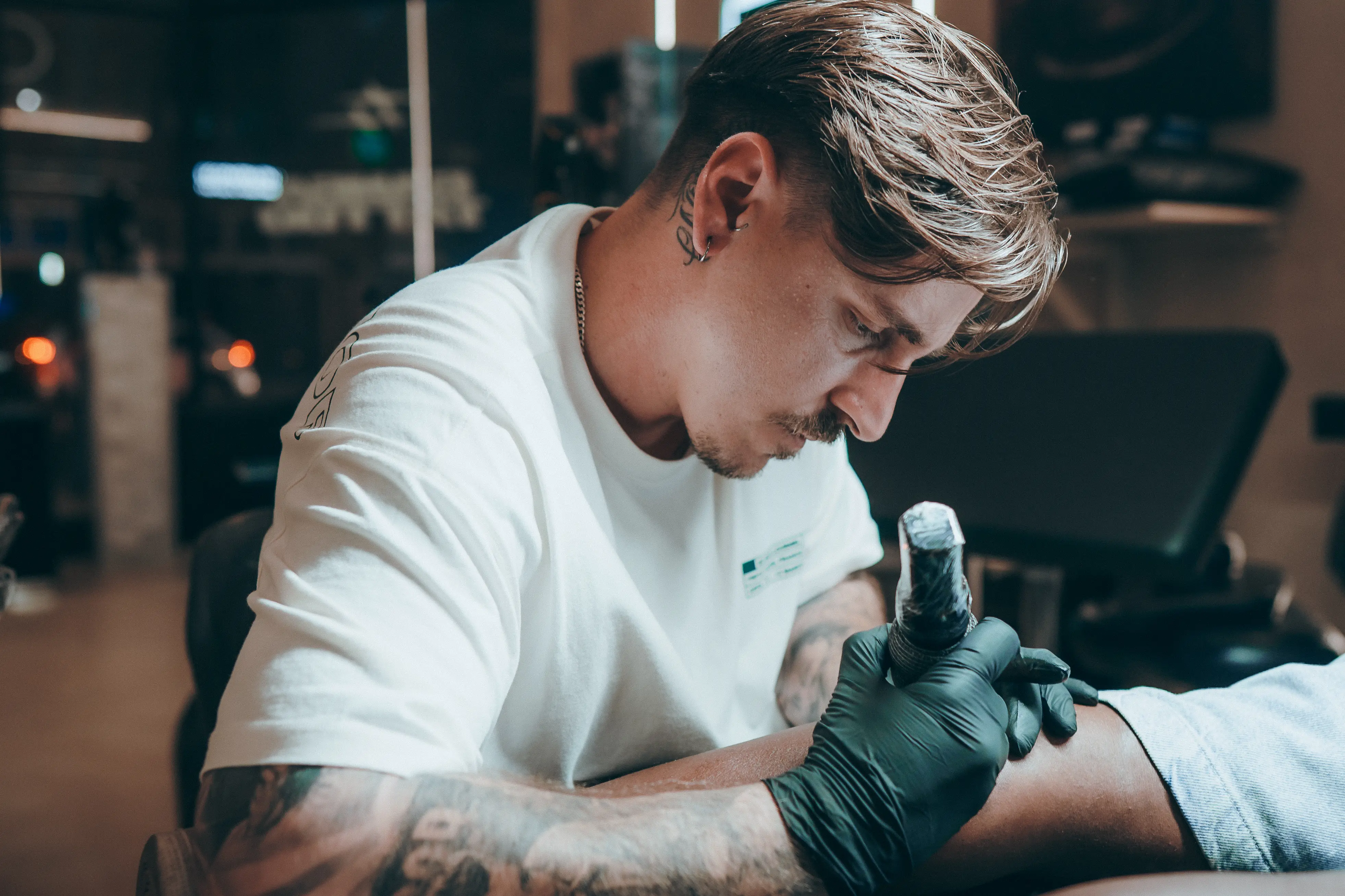 Portrait picture of Honart posing at Ganga Tattoo Studio Los Angeles