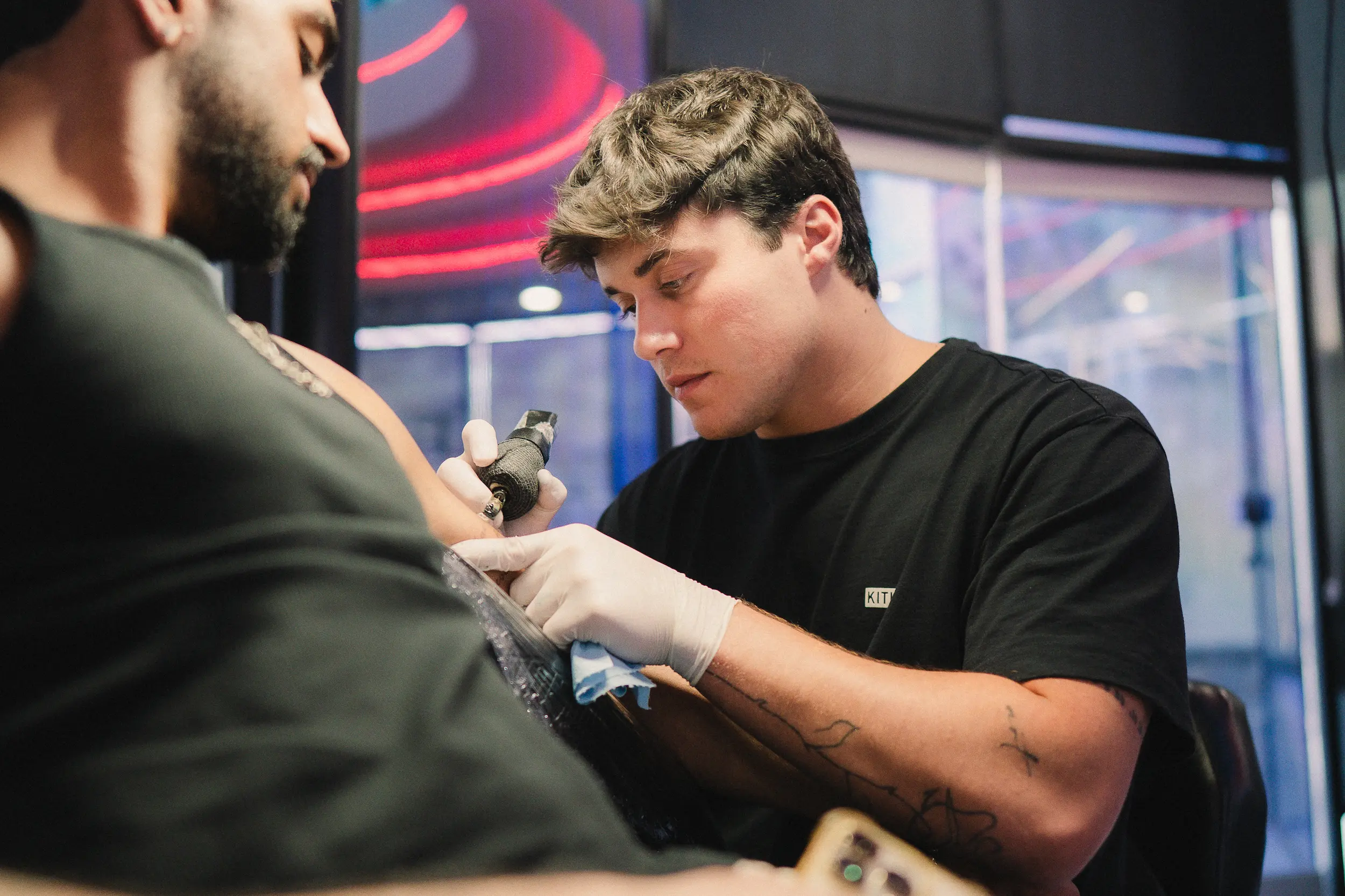 Portrait picture of Jordan posing at Ganga Tattoo Studio Los Angeles